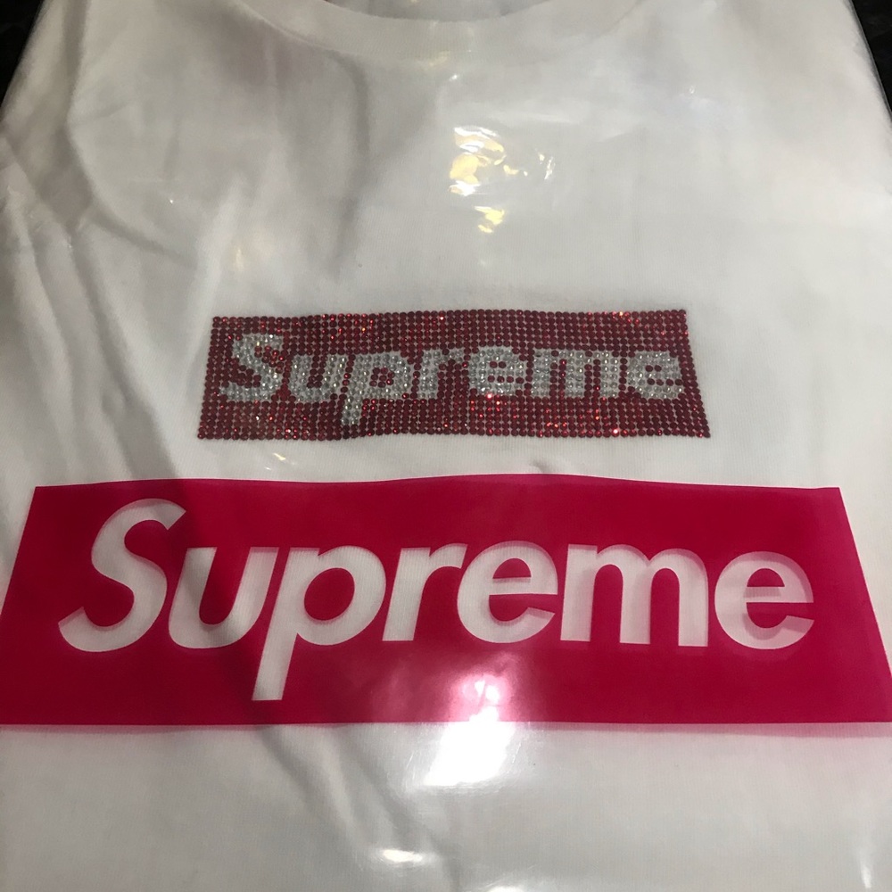 Supreme Swarovski 25th Anniversary Box Logo Tshirt